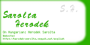 sarolta herodek business card